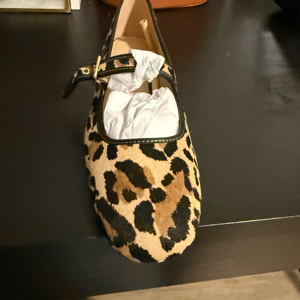 Leopard Print Mary Jane Flats